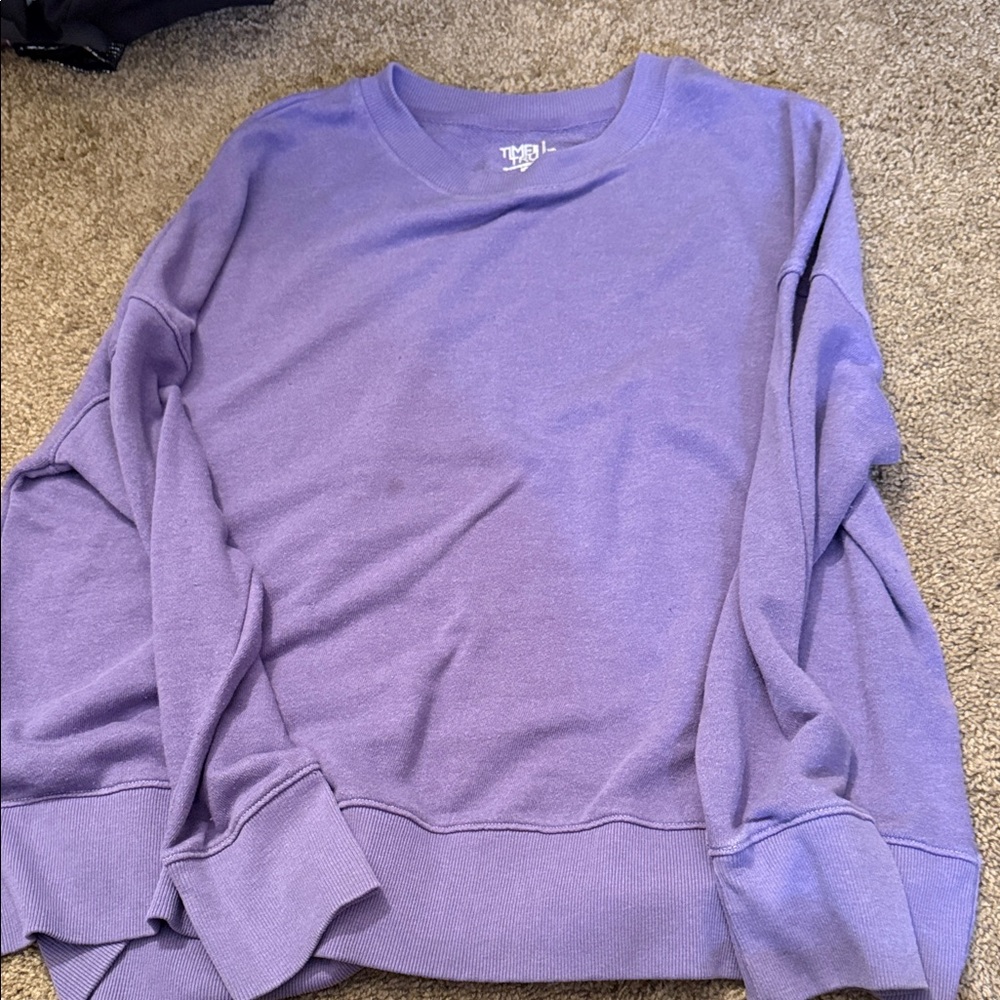 Time and Tru Lavender Crew Neck Sweater
